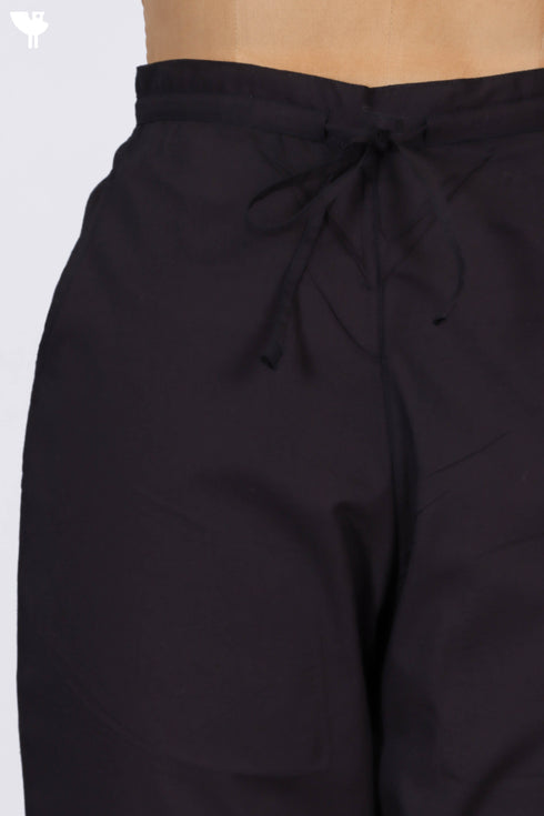 Cambric Cotton Pants In Black